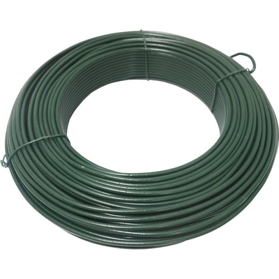 TOPTRADE drôt napínaci, poplastovaný, zelený, O 4,2 mm / 51 m