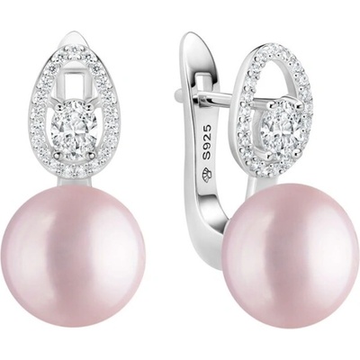 Gaura Pearls Náušnice s levandulovou 10 mm perlou Noema SK25473EL/L stříbrná levandulová