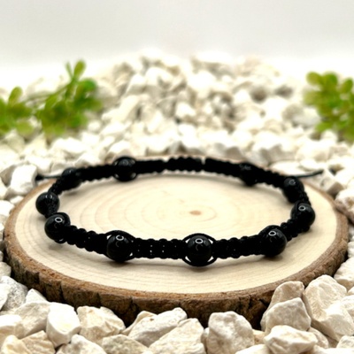 Certom Macramé náramek s černým turmalínem 0276