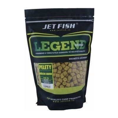 Jet Fish Pelety Legend Range 1kg 12mm žltý impuls orech/javor