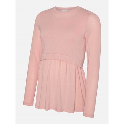 Mamalicious Women's Mama Mlanabella Puff Sleeve Top - Rosette