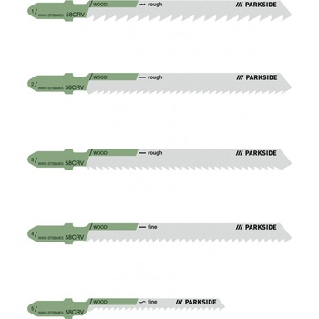 PARKSIDE Sada pilových listů pro přímočarou pilu PSTZ 3 A1, 5dílná (pilové listy na dřevo)