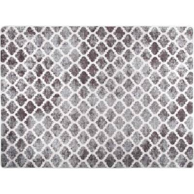 Pure Line Home Килим marsa Мароканска детелина, сиво и бяло