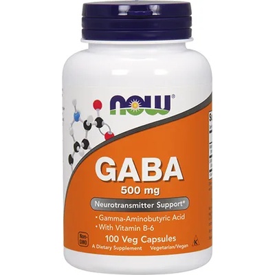 NOW Аминокиселина NOW GABA + B-6 / 500mg, 100 Caps