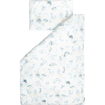 Sensillo Бебешки спален комплект от 3 части Sensillo - Подводен свят, 120 х 60 cm (SILLO-43551)