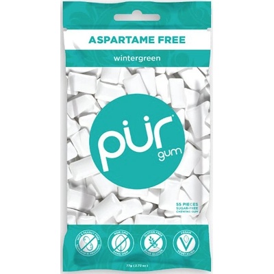 PÜR přírodní žuvačky bez Aspartamu, Wintergreen, 55ks