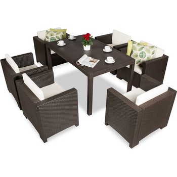 BICA Техноратанов комплект Colorado Premium 6 кафяви Bica (BCCOLFbr)