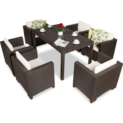 BICA Техноратанов комплект Colorado Premium 6 кафяви Bica (BCCOLFbr)