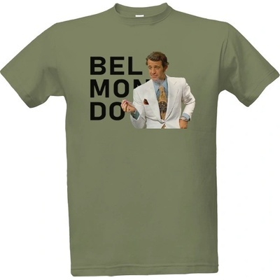 Tričko s potiskem Jean Paul Belmondo pánské písková