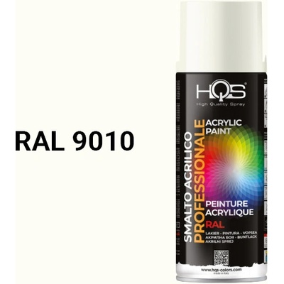 HQS akrylová farba v spreji 400 ml RAL 9010 biela matná
