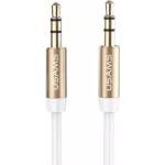 USAMS Аудио адаптер USAMS 3, 5 mm - 3, 5 mm 1 м, бял (Usa000106)