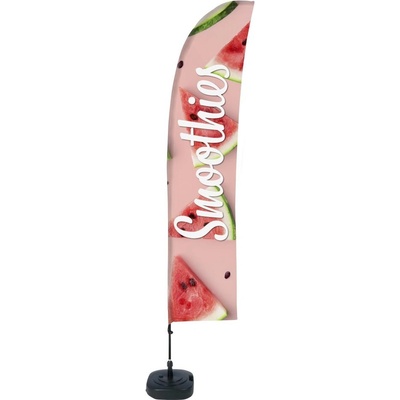 Jansen Display Beach Flag Budget Wind Complete Set Smoothies Watermelon Spanish, 1010 x 4305 mm