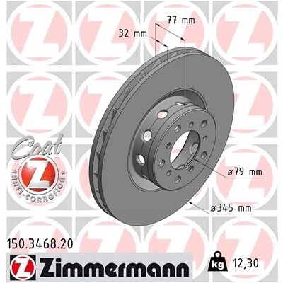 Brzdový kotúč ZIMMERMANN 150.3468.20 (150346820)