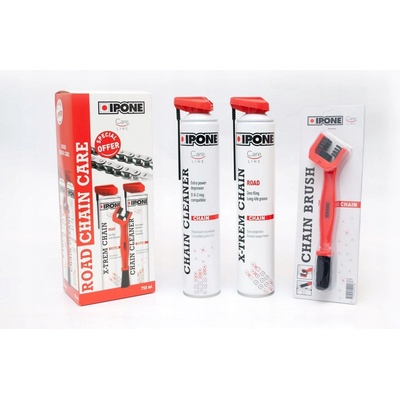 Ipone Pack Road Chain Care - Road Chain 750 ml + Chain Cleaner 750 ml + kartáč na řetěz | Zboží Auto
