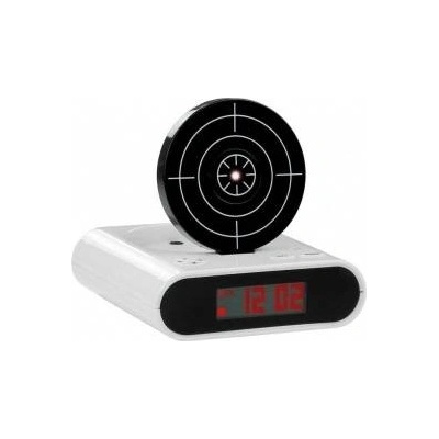 LeanToys Laser gun with target alarm clock white