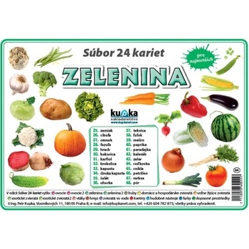 Kupka Petr Súbor 24 kariet - zelenina