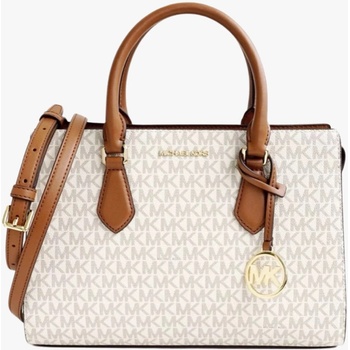 Michael Kors SHEILA medium satchel vanilla monogram dámská kabelka