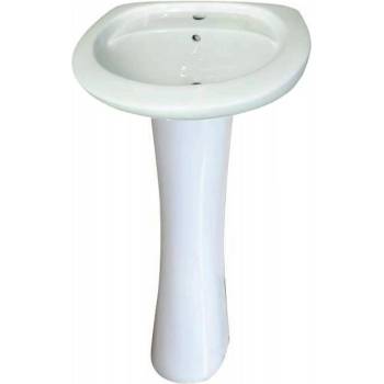 Inter Ceramic Мивка за баня BG 5541 + КОНЗ. 2141с конзола, стенен монтаж, порцелан, бял, 69x51x20см (BG 5541 + КОНЗ. 2141)