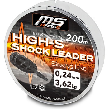 MS Range High-S Shock Leader 200 m 0,26 mm 4,44 kg