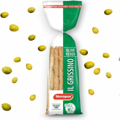 BISCOPAN Talianske grissini so zelenými olivami 200 g