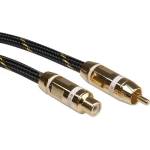Roline Cable RCA M/F, 10m, Gold (11.09.4295)