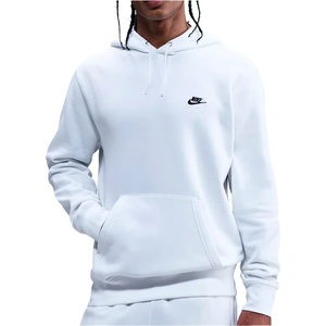 Nike Мъжки суичър Nike Club Basketball Pull-Over Hoodie - White / White / Black (017-4209-0713)