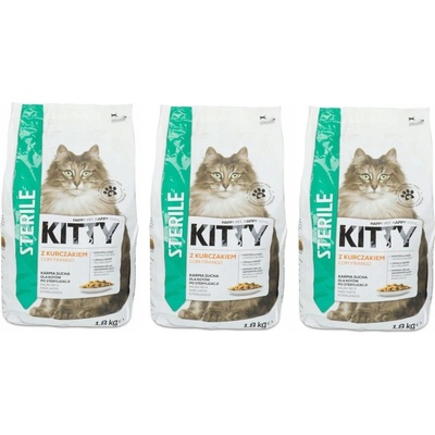 KITTY Sterilní s kuřecím masem 3 x 1,8 kg