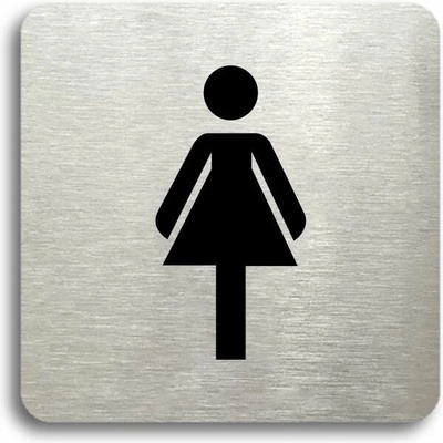 Accept Piktogram "WC ženy" (80 × 80 mm) (stříbrná tabulka - černý tisk bez rámečku)
