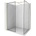 Mexen Kioto душ-панел Walk-in 100 x 100 cm, черна рамка, злато четкано - 800-100-202-55-70-100 (800-100-202-55-70-100)