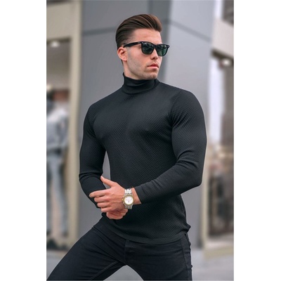 Madmext Мъжки пуловер 6306 - Черен #362921 (362921_Черно)