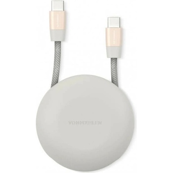 Vonmahlen Кабел Vonmahlen E070P0009, от USB-C(м) към USB-C(м), 1m, розово злато (E070P0009)