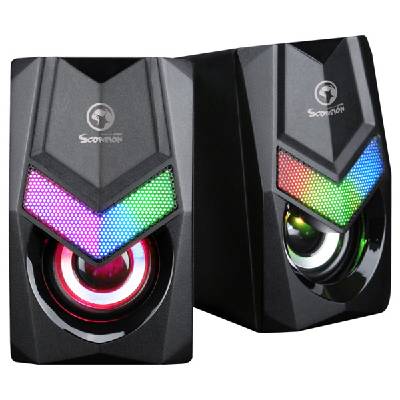 Marvo reproduktory SG-118, 6W, čierne, podsvietené