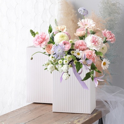 Floristický obal FB12189 25x15x28cm 10 kusů v balení - 3 bílý