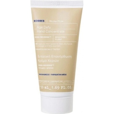 KORRES Интензивен хидратиращ крем за ръце след менопауза, Korres White Pine Age Defy Hand Concentrate 50 ml
