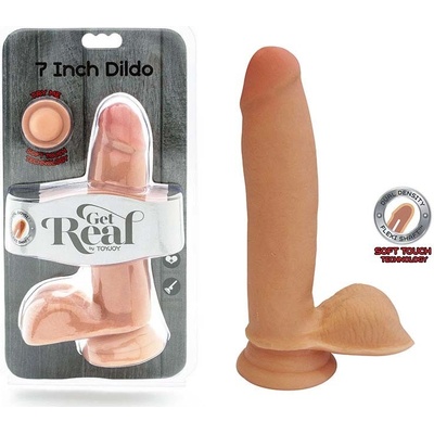 Get Real Dual Density Dildo 12 Cm Balls Skin