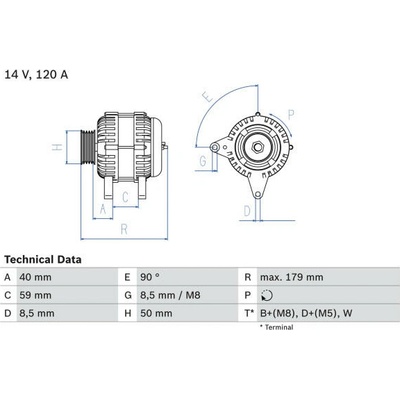 generátor BOSCH 0 986 038 950