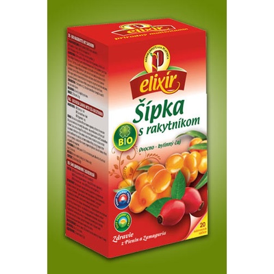 Agrokarpaty čaj Elixír Bio šípka s rakytníkom 20 x 1,5 g