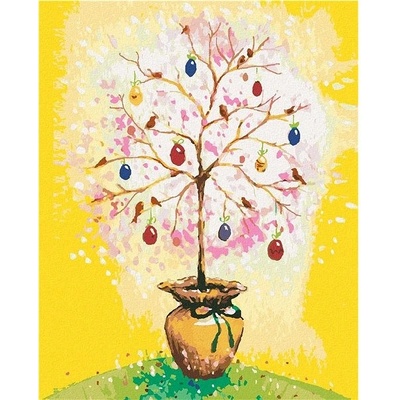 zuty Malování Podle Čísel Velikonoční Strom S Vajíčky 80 x 100 Cm Plátno Rám