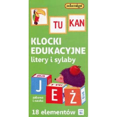 Klocki edukacyjnelitery i sylaby 18 elementów