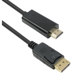 DeTech Кабел DeTech DP HDMI M/M, 14+1 cooper, 3м, Черен (DE-18274)