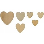 TITANUM Wooden hearts 120pcs