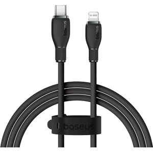 Baseus Кабел за данни Baseus Pudding, Type-C - Lightning, 20W, 1.2m, Black - 40433 (de-40433)
