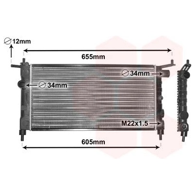 Chladič, chlazení motoru VAN WEZEL 37002183
