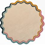 Flair Rugs Ръчно изработен вълнен кръгъл килим в естествен цвят ø 180 cm Leo Scallop - Flair Rugs (503119381120)