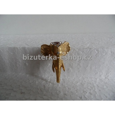 Bizuterka-eshop.cz brož slon zlatá BZ-04216