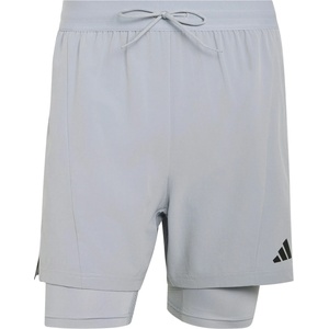 adidas Мъжки къси панталони adidas D4T 2in1 Shorts - Halo Silver - размер XL (012-4517-0414)