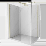 Mexen Kioto преграда за душ Walk-in 145 x 90 см, прозрачна, златиста четкана - 800-145-202-55-00-090 (800-145-202-55-00-090)