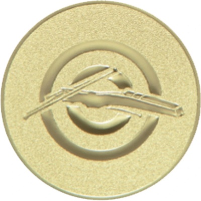 Emblém kuše, pr. 50 mm zlato
