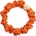 By Eloise London Silk Scrunchie Gold Heart Ластик за коса за жени цвят Orange Peel