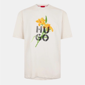 Hugo Тениска Hugo Men's Dilablumi T-Shirt - Open White